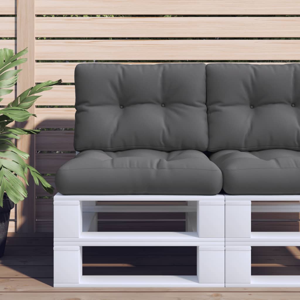 Cuscino per Pallet Antracite 60x40x12 cm in Tessuto | homemem39