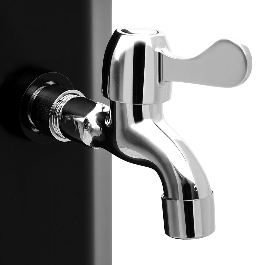 Outdoor Doccia Solare da Esterno con Soffione e Rubinetto 35 L Nero - homemem39