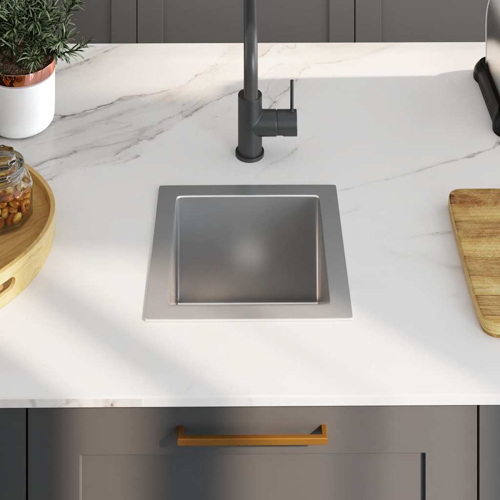 Lavello da Cucina Lavorato a Mano in Acciaio Inox