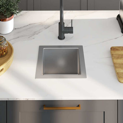 Lavello da Cucina Lavorato a Mano in Acciaio Inox