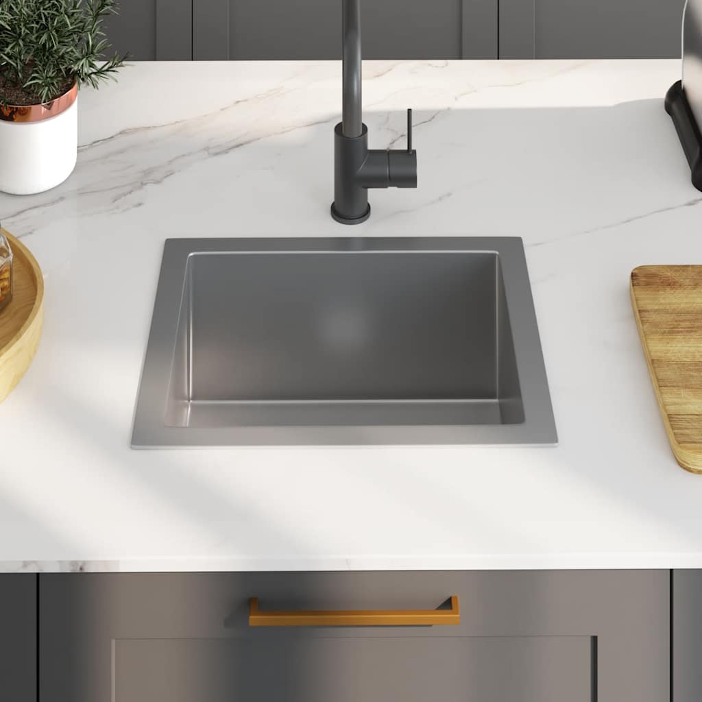 Lavello da Cucina Lavorato a Mano in Acciaio Inox - homemem39