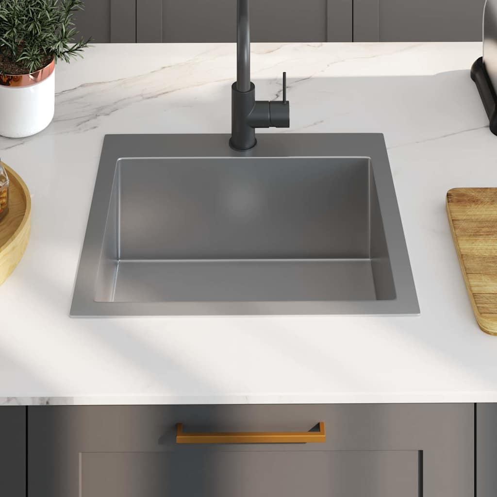 Lavello da Cucina Lavorato a Mano in Acciaio Inox | homemem39