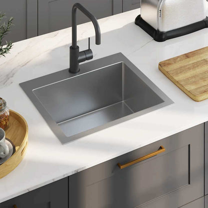 Lavello da Cucina Lavorato a Mano in Acciaio Inox | homemem39