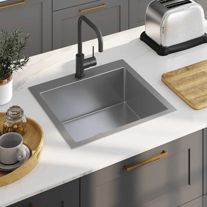 Lavello da Cucina Lavorato a Mano in Acciaio Inox | homemem39
