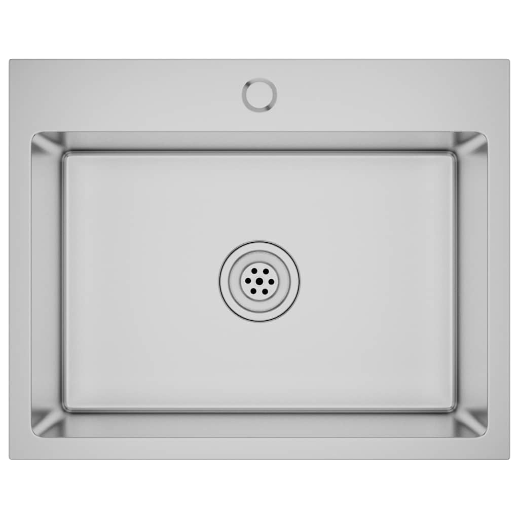 Lavello da Cucina Lavorato a Mano in Acciaio Inox | homemem39