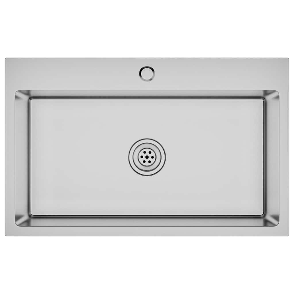 Lavello da Cucina Lavorato a Mano in Acciaio Inox - homemem39