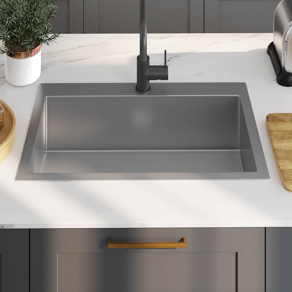 Lavello da Cucina Lavorato a Mano in Acciaio Inox | homemem39
