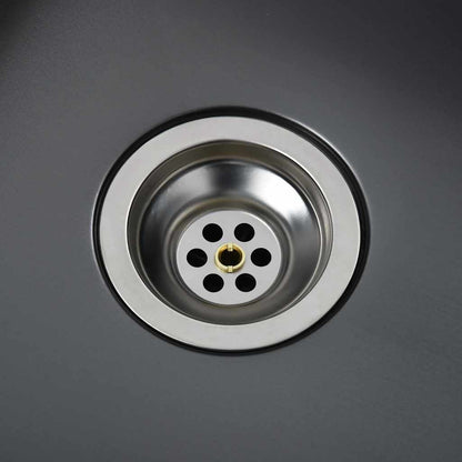 Lavello da Cucina Lavorato a Mano Nero Acciaio Inox | homemem39