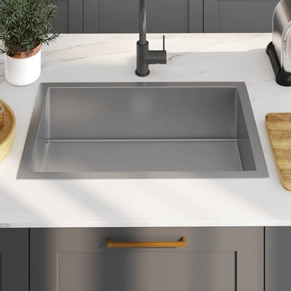 Lavello da Cucina Lavorato a Mano in Acciaio Inox | homemem39