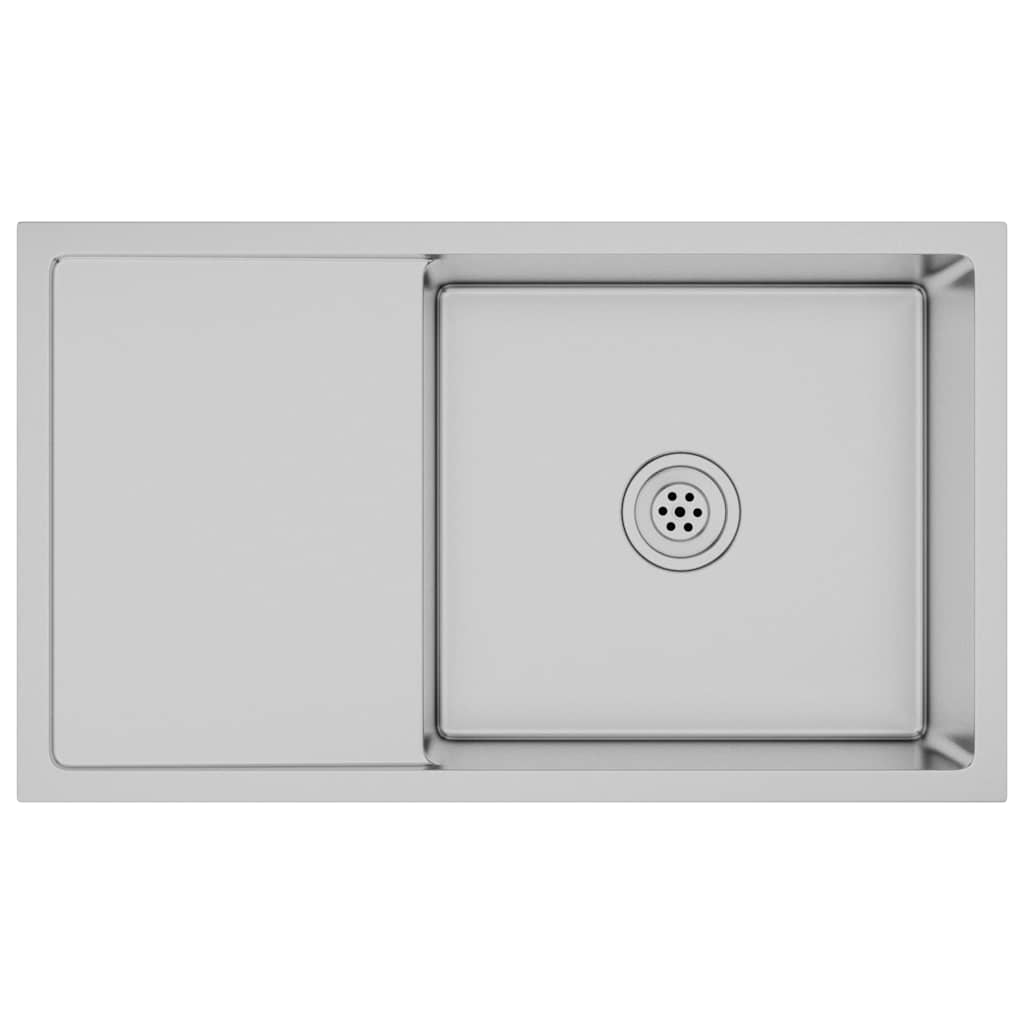 Lavello da Cucina Lavorato a Mano in Acciaio Inox | homemem39