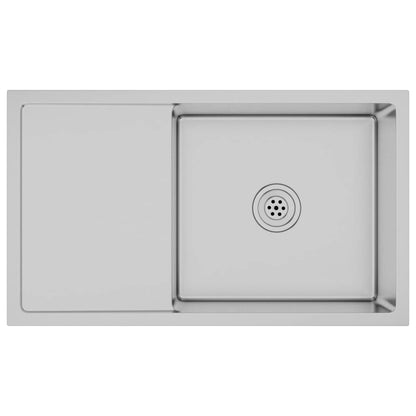Lavello da Cucina Lavorato a Mano in Acciaio Inox | homemem39