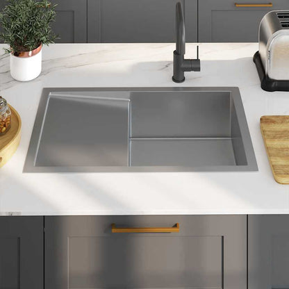Lavello da Cucina Lavorato a Mano in Acciaio Inox | homemem39