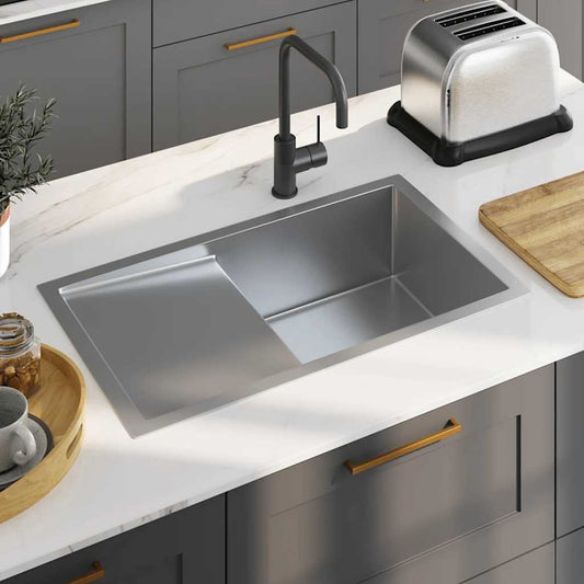 Lavello da Cucina Lavorato a Mano in Acciaio Inox | homemem39