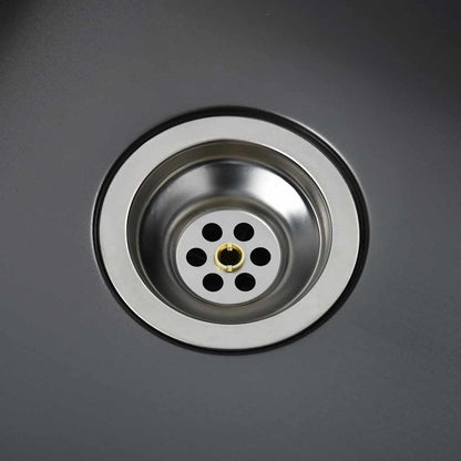 Lavello da Cucina Artigianale Nero in Acciaio Inox | homemem39