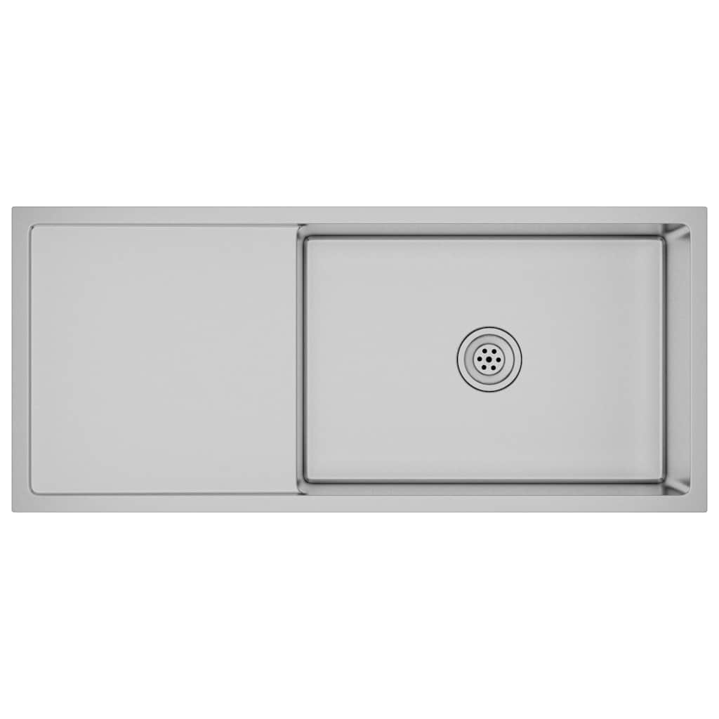 Lavello da Cucina Lavorato a Mano in Acciaio Inox - homemem39