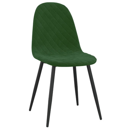 Dining Chairs 2 pcs Dark Green Velvet