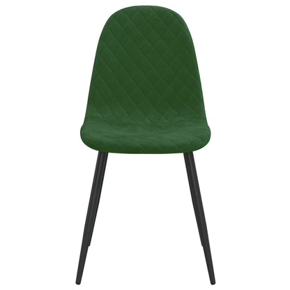 Dining Chairs 2 pcs Dark Green Velvet