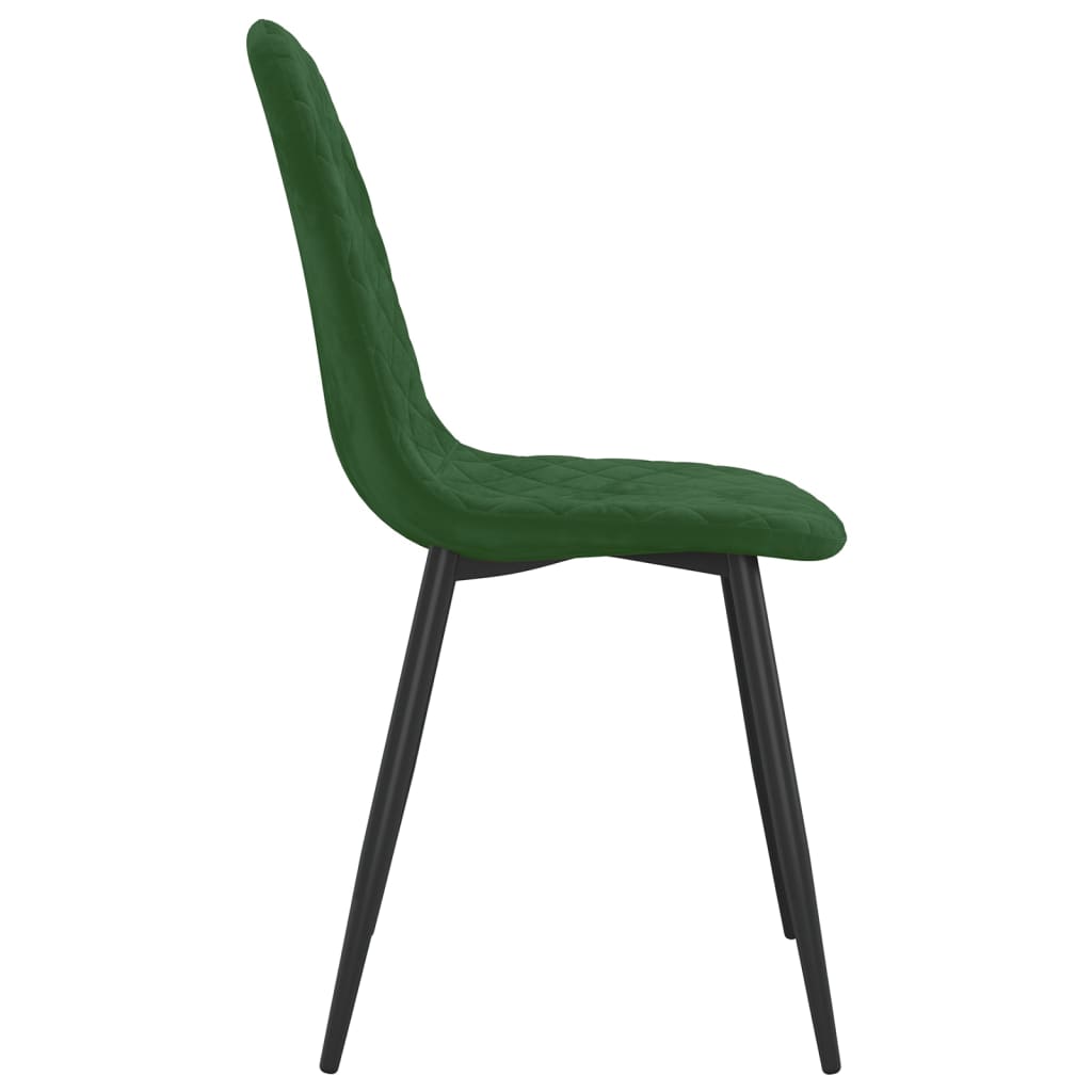 Dining Chairs 2 pcs Dark Green Velvet