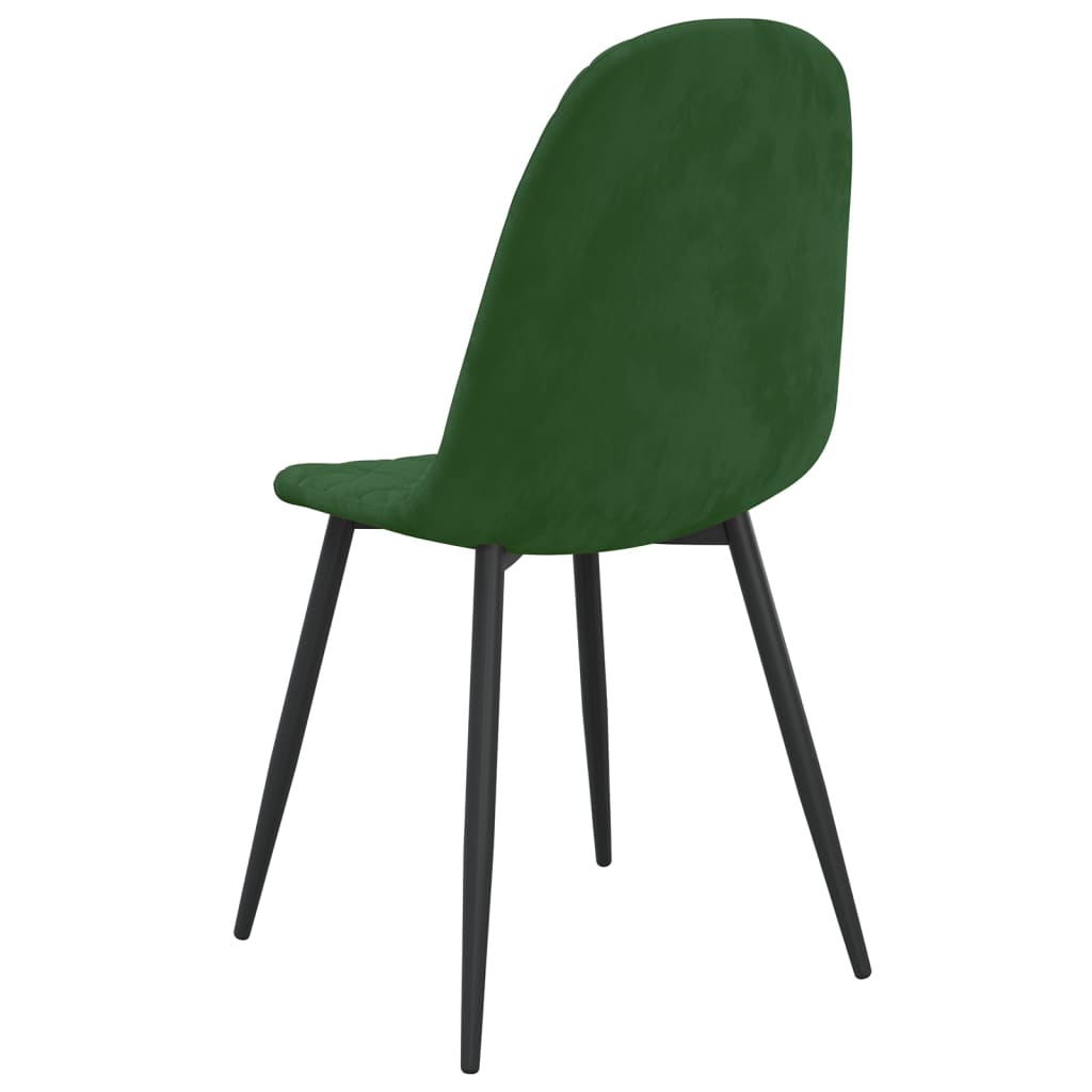 Dining Chairs 2 pcs Dark Green Velvet