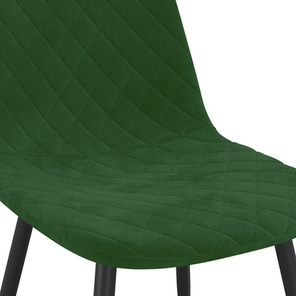 Dining Chairs 2 pcs Dark Green Velvet