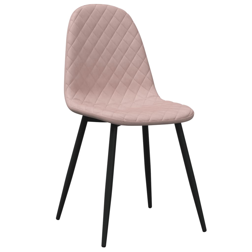 Dining Chairs 2 pcs Pink in Velvet