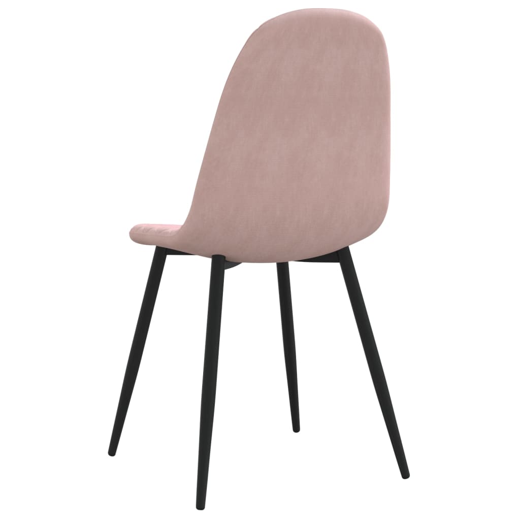 Dining Chairs 2 pcs Pink in Velvet