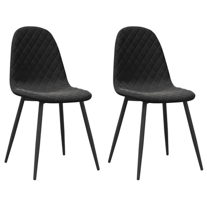 Dining Chairs 2 pcs Black Velvet