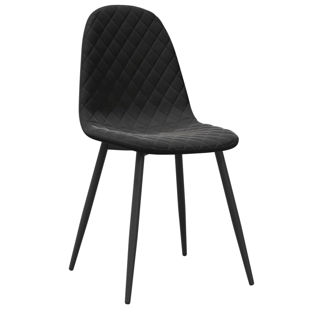 Dining Chairs 2 pcs Black Velvet