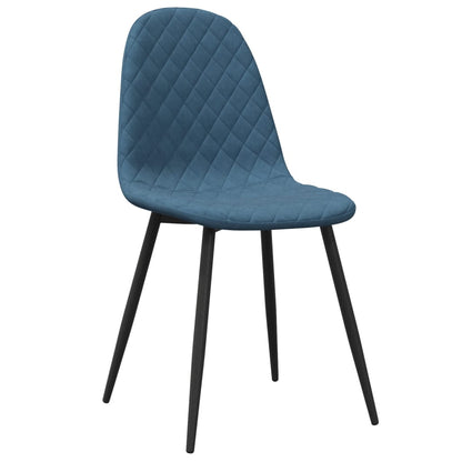 Dining Chairs 4 pcs Blue Velvet