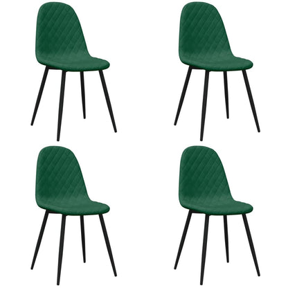 Dining Chairs 4 pcs Dark Green Velvet