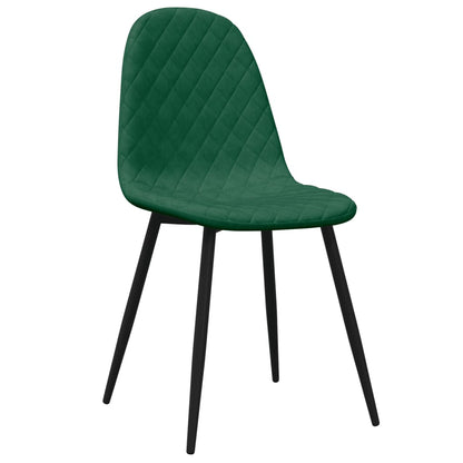 Dining Chairs 4 pcs Dark Green Velvet