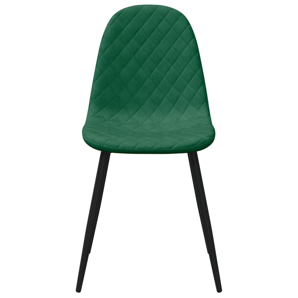 Dining Chairs 4 pcs Dark Green Velvet