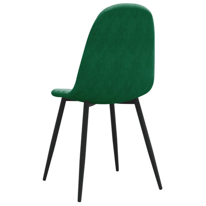 Dining Chairs 4 pcs Dark Green Velvet