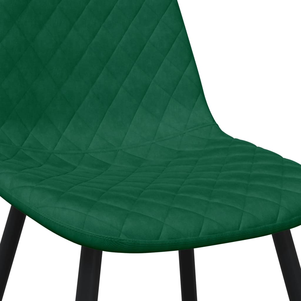 Dining Chairs 4 pcs Dark Green Velvet