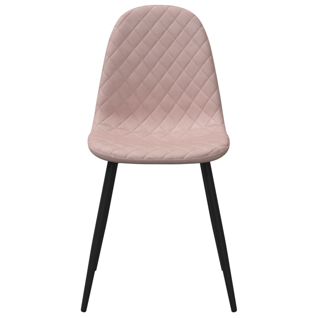 Dining Chairs 4 pcs Pink Velvet