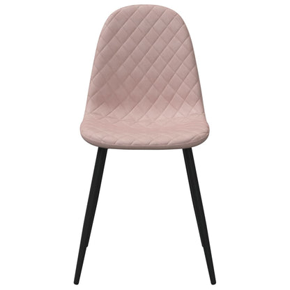 Dining Chairs 4 pcs Pink Velvet