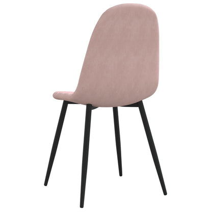 Dining Chairs 4 pcs Pink Velvet