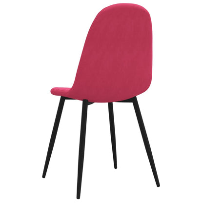 Dining Chairs 4 pcs Wine Red Velvet