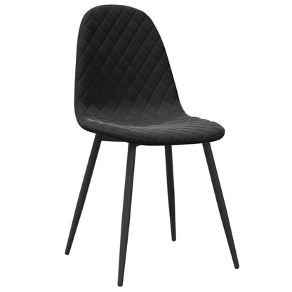 Dining Chairs 4 pcs Black Velvet