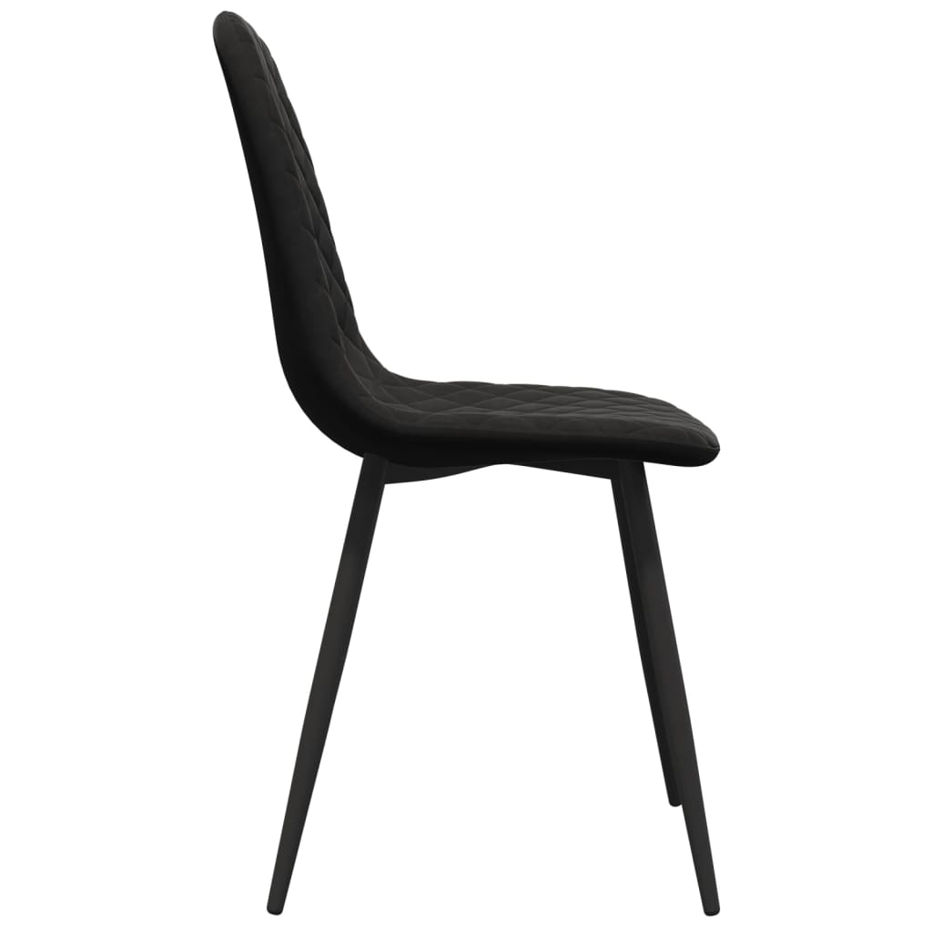 Dining Chairs 4 pcs Black Velvet