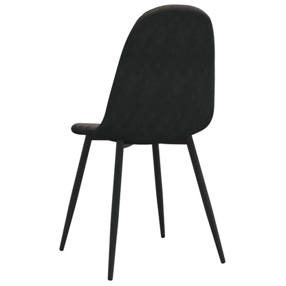 Dining Chairs 4 pcs Black Velvet