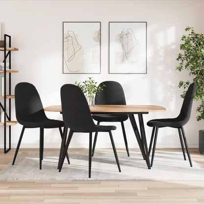 Dining Chairs 4 pcs Black Velvet