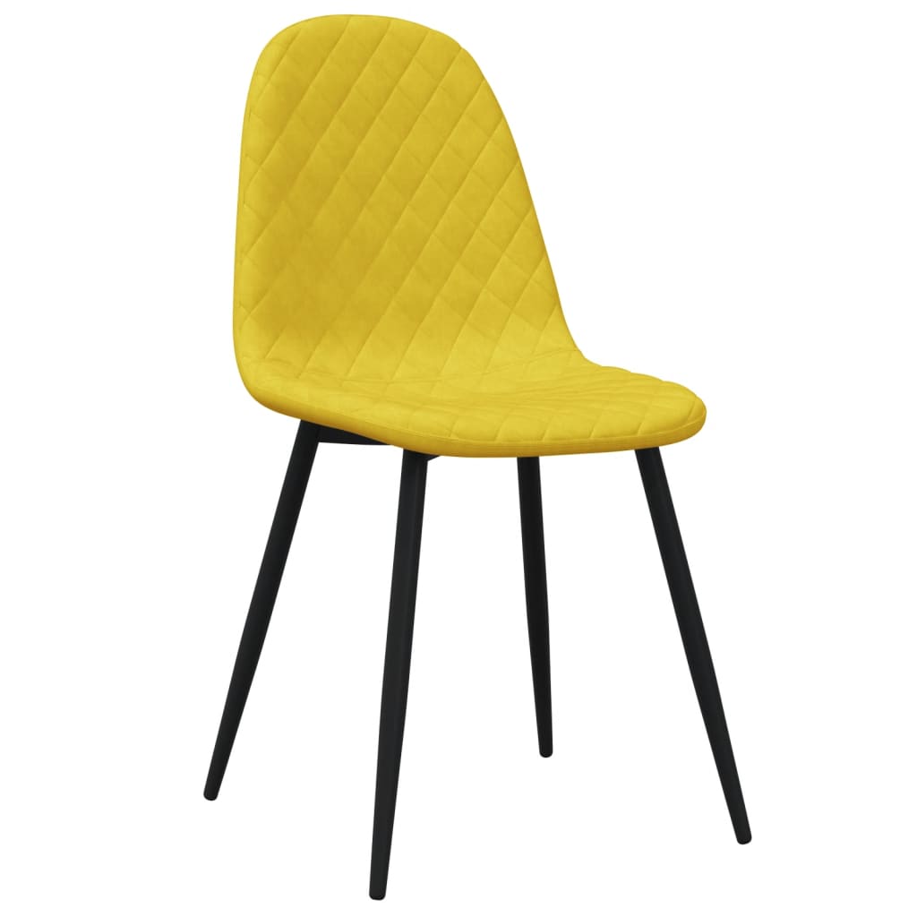 Dining Chairs 4 pcs Mustard Yellow Velvet