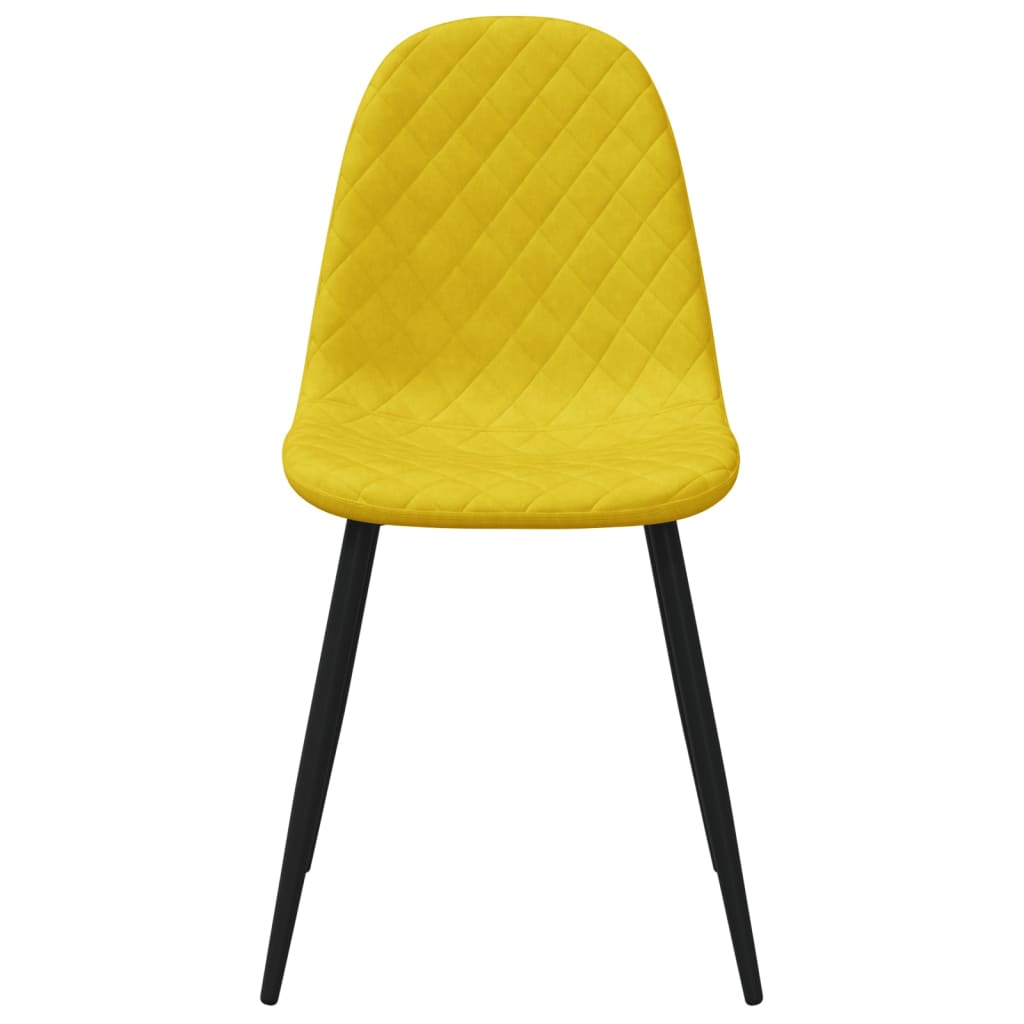 Dining Chairs 4 pcs Mustard Yellow Velvet