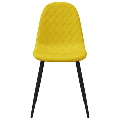 Dining Chairs 4 pcs Mustard Yellow Velvet