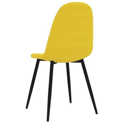 Dining Chairs 4 pcs Mustard Yellow Velvet