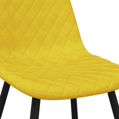 Dining Chairs 4 pcs Mustard Yellow Velvet