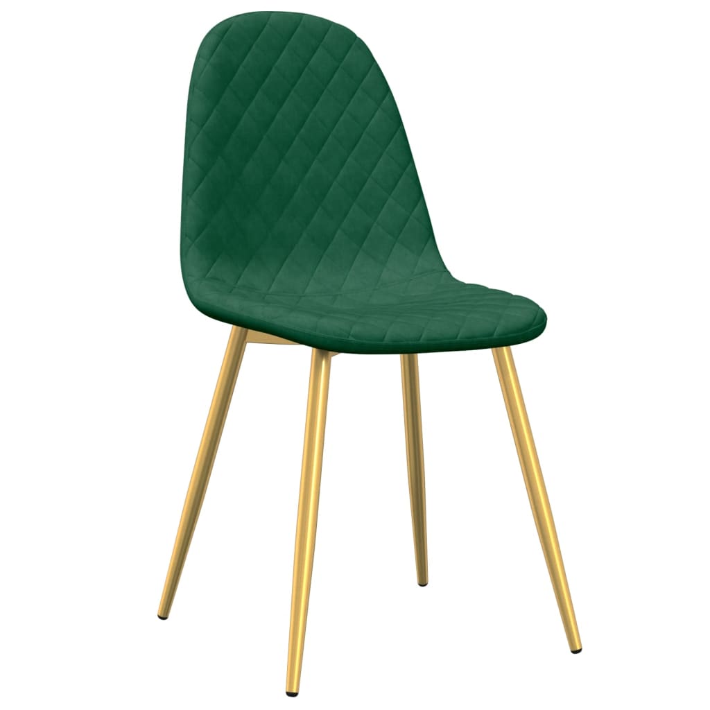 Dining Chairs 2 pcs Dark Green Velvet