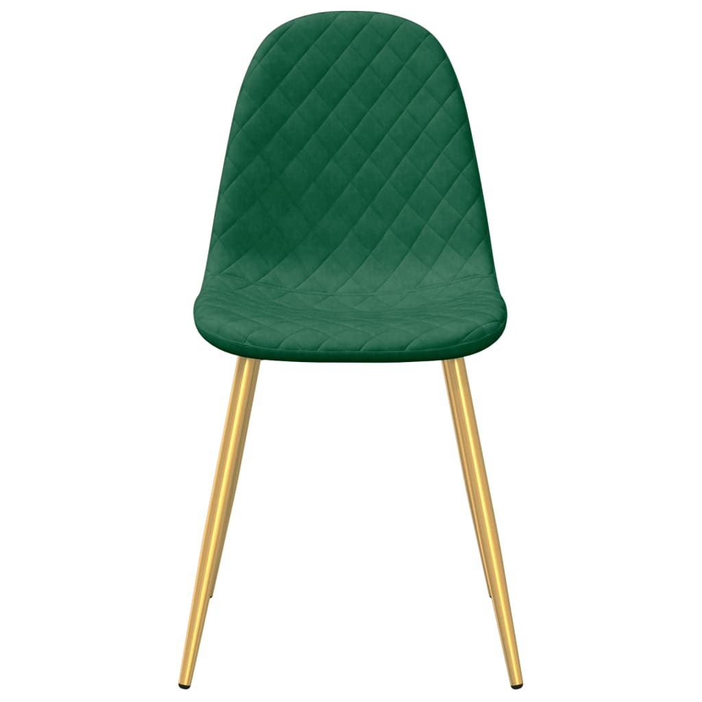 Dining Chairs 2 pcs Dark Green Velvet