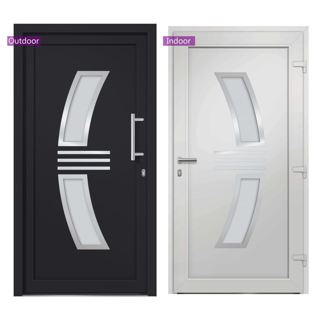 Porta di Ingresso Antracite 98x208 cm | homemem39